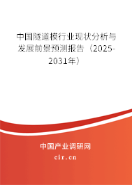 中國(guó)隧道模行業(yè)現(xiàn)狀分析與發(fā)展前景預(yù)測(cè)報(bào)告（2025-2031年）