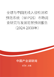 全球與中國無線入侵檢測和預(yù)防系統(tǒng)（WIPDS）市場調(diào)查研究與發(fā)展前景預(yù)測報(bào)告（2024-2030年）