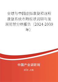 全球與中國虛擬康復和遠程康復系統(tǒng)市場現狀調研與發(fā)展前景分析報告（2024-2030年）