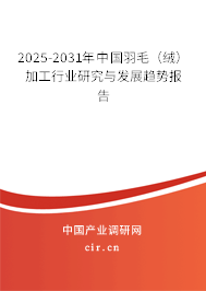 2025-2031年中國(guó)羽毛（絨）加工行業(yè)研究與發(fā)展趨勢(shì)報(bào)告