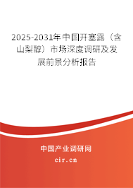 2025-2031年中國(guó)開塞露（含山梨醇）市場(chǎng)深度調(diào)研及發(fā)展前景分析報(bào)告