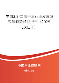 中國2,3-二氯甲苯行業(yè)發(fā)展研究與趨勢預(yù)測報告（2025-2031年）