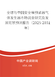 全球與中國(guó)安全帶預(yù)緊器氣體發(fā)生器市場(chǎng)調(diào)查研究及發(fā)展前景預(yù)測(cè)報(bào)告（2025-2031年）