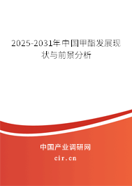 2025-2031年中國甲酯發(fā)展現(xiàn)狀與前景分析