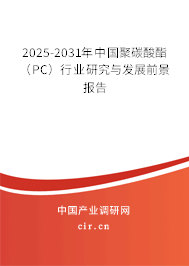2025-2031年中國聚碳酸酯（PC）行業(yè)研究與發(fā)展前景報告