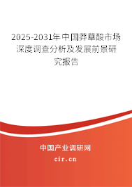 2025-2031年中國莽草酸市場深度調(diào)查分析及發(fā)展前景研究報(bào)告