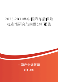 2025-2031年中國汽車后保險(xiǎn)杠市場研究與前景分析報(bào)告