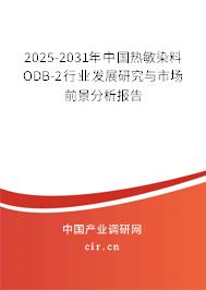 2025-2031年中國熱敏染料ODB-2行業(yè)發(fā)展研究與市場前景分析報(bào)告