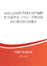 2025-2031年中國手機六軸慣性測量單元（IMU）市場調(diào)研及行業(yè)前景分析報告