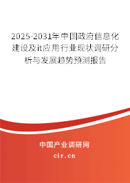 2025-2031年中國政府信息化建設(shè)及it應(yīng)用行業(yè)現(xiàn)狀調(diào)研分析與發(fā)展趨勢(shì)預(yù)測(cè)報(bào)告