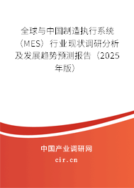 全球與中國制造執(zhí)行系統(tǒng)（MES）行業(yè)現(xiàn)狀調(diào)研分析及發(fā)展趨勢預(yù)測報告（2025年版）