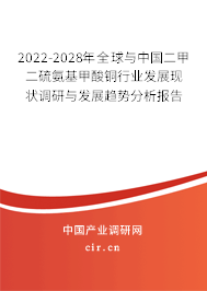 2022-2028年全球與中國二甲二硫氨基甲酸銅行業(yè)發(fā)展現(xiàn)狀調(diào)研與發(fā)展趨勢分析報告