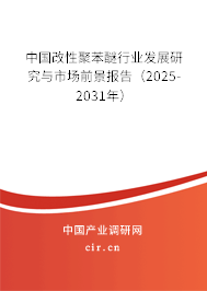 中國改性聚苯醚行業(yè)發(fā)展研究與市場前景報告（2025-2031年）