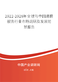 2022-2028年全球與中國建模服務(wù)行業(yè)市場調(diào)研及發(fā)展前景報告