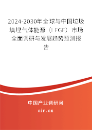 2024-2030年全球與中國垃圾填埋氣體能源（LFGE）市場全面調(diào)研與發(fā)展趨勢預測報告