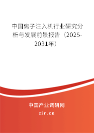 中國離子注入機(jī)行業(yè)研究分析與發(fā)展前景報告（2025-2031年）