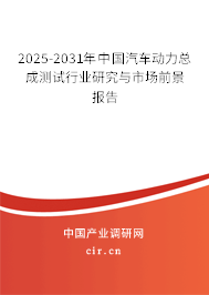 2025-2031年中國汽車動力總成測試行業(yè)研究與市場前景報告