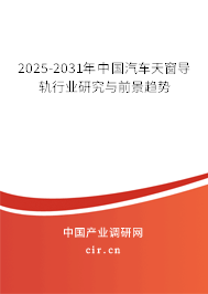 2025-2031年中國汽車天窗導軌行業(yè)研究與前景趨勢