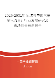 2025-2031年全球與中國(guó)汽車尾氣流量計(jì)行業(yè)發(fā)展研究及市場(chǎng)前景預(yù)測(cè)報(bào)告