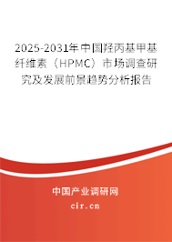 2025-2031年中國羥丙基甲基纖維素（HPMC）市場調(diào)查研究及發(fā)展前景趨勢分析報告