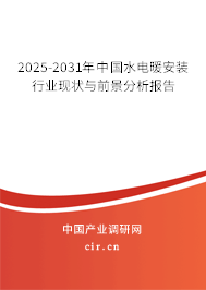 2025-2031年中國(guó)水電暖安裝行業(yè)現(xiàn)狀與前景分析報(bào)告