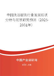 中國洗浴服務(wù)行業(yè)發(fā)展現(xiàn)狀分析與前景趨勢預(yù)測（2025-2031年）