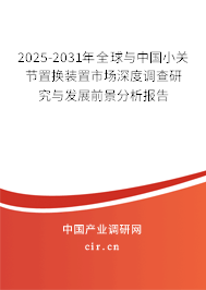 2024-2030年全球與中國小關(guān)節(jié)置換裝置市場深度調(diào)查研究與發(fā)展前景分析報告