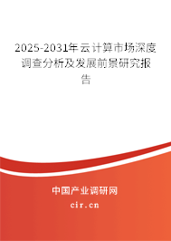 2025-2031年云計(jì)算市場(chǎng)深度調(diào)查分析及發(fā)展前景研究報(bào)告