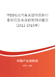 中國(guó)電動(dòng)汽車關(guān)鍵零部件行業(yè)研究及發(fā)展趨勢(shì)預(yù)測(cè)報(bào)告（2012-2016年）