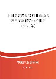 中國(guó)集裝箱制造行業(yè)市場(chǎng)調(diào)研與發(fā)展趨勢(shì)分析報(bào)告（2025年）
