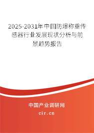 2025-2031年中國防爆稱重傳感器行業(yè)發(fā)展現(xiàn)狀分析與前景趨勢報告
