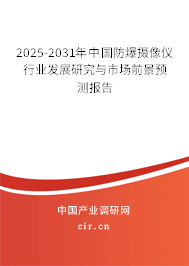 2025-2031年中國防爆攝像儀行業(yè)發(fā)展研究與市場前景預測報告