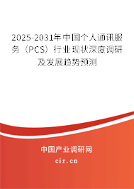 2025-2031年中國個人通訊服務（PCS）行業(yè)現(xiàn)狀深度調研及發(fā)展趨勢預測