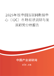 2025年版中國互聯(lián)網(wǎng)數(shù)據(jù)中心（IDC）市場現(xiàn)狀調(diào)研與發(fā)展趨勢分析報(bào)告