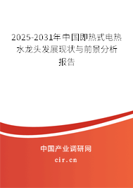 2025-2031年中國即熱式電熱水龍頭發(fā)展現(xiàn)狀與前景分析報告