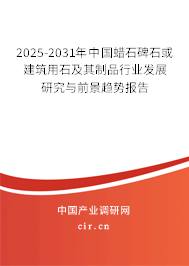 2025-2031年中國(guó)蠟石碑石或建筑用石及其制品行業(yè)發(fā)展研究與前景趨勢(shì)報(bào)告