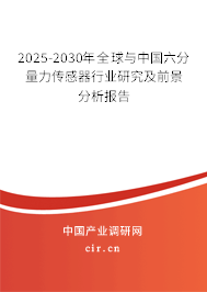 2025-2030年全球與中國六分量力傳感器行業(yè)研究及前景分析報告