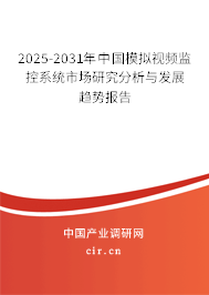 2024-2030年中國模擬視頻監(jiān)控系統(tǒng)市場研究分析與發(fā)展趨勢報告