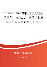 2024-2030年中國汽車無線緊急呼叫（eCALL）設備行業(yè)發(fā)展研究與前景趨勢分析報告