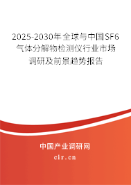 2025-2030年全球與中國SF6氣體分解物檢測儀行業(yè)市場調(diào)研及前景趨勢報告