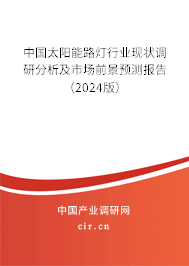 中國太陽能路燈行業(yè)現(xiàn)狀調研分析及市場前景預測報告（2024版）
