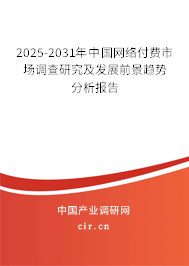2025-2031年中國網(wǎng)絡(luò)付費(fèi)市場調(diào)查研究及發(fā)展前景趨勢分析報(bào)告