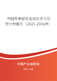 中國養(yǎng)老服務發(fā)展現(xiàn)狀與前景分析報告（2025-2031年）