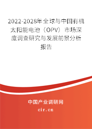 2022-2028年全球與中國有機太陽能電池（OPV）市場深度調查研究與發(fā)展前景分析報告