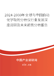 2024-2030年全球與中國自動化學吸附分析儀行業(yè)發(fā)展深度調研及未來趨勢分析報告