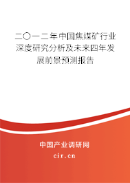 二〇一二年中國焦煤礦行業(yè)深度研究分析及未來四年發(fā)展前景預測報告