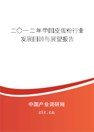 二〇一二年中國皮蛋粉行業(yè)發(fā)展回顧與展望報(bào)告