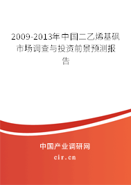 2009-2013年中國二乙烯基砜市場調(diào)查與投資前景預(yù)測報告