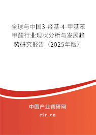 全球與中國3-羥基-4-甲基苯甲酸行業(yè)現(xiàn)狀分析與發(fā)展趨勢研究報告（2025年版）