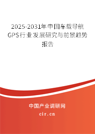 2025-2031年中國車載導(dǎo)航GPS行業(yè)發(fā)展研究與前景趨勢報告